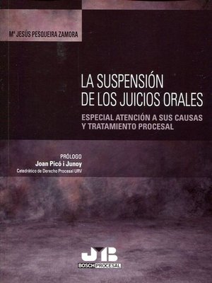 cover image of La suspensión de los juicios orales